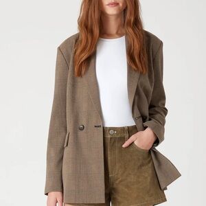 NWT Blank NYC Business Affair Plaid Blazer